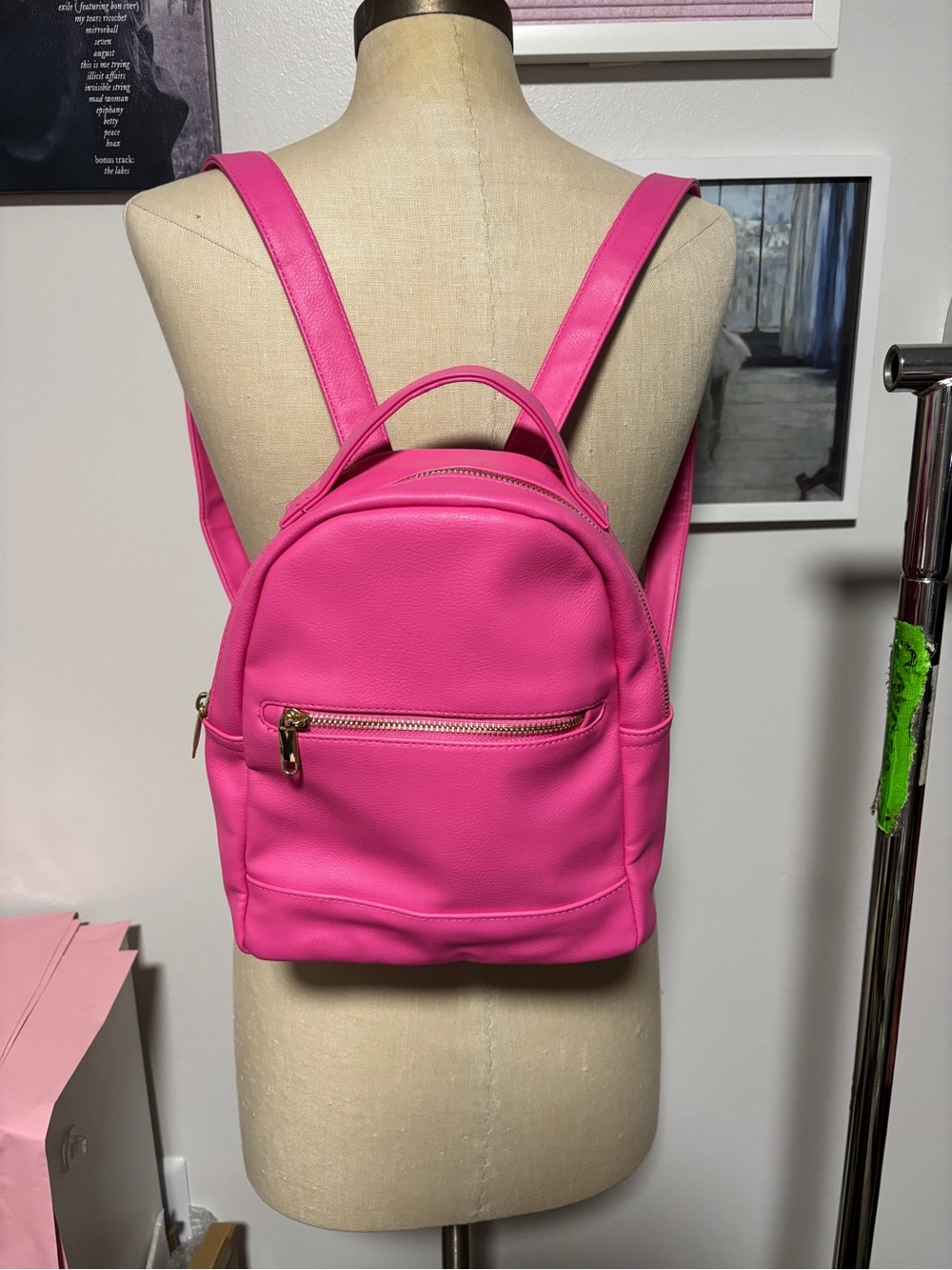 Target Hot Pink Mini Faux-Leather Backpack